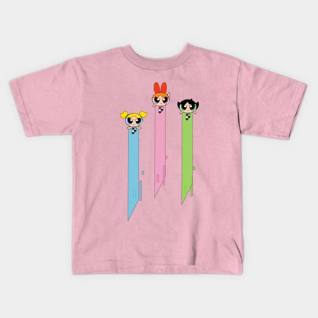 Power puffs Kids T-Shirt by NeverKnew_Lane